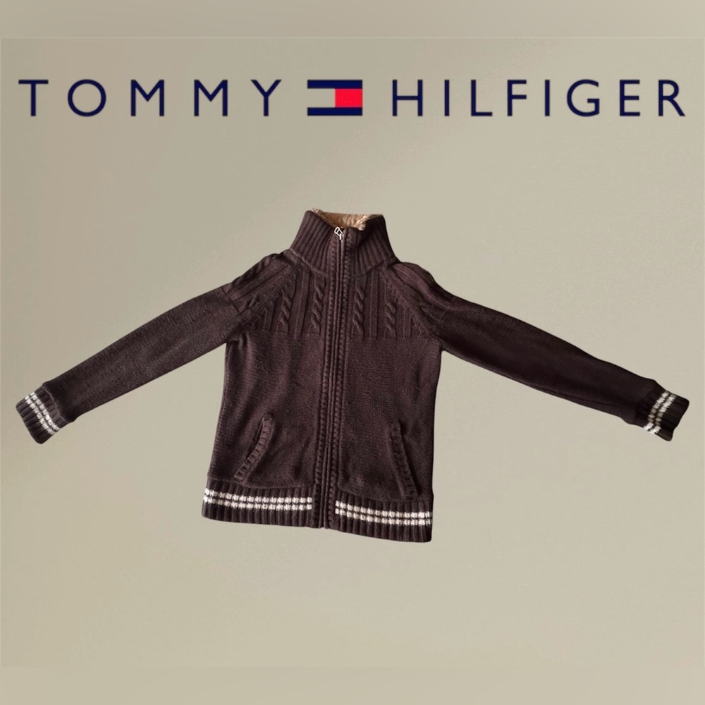 🛍️SALE🛍️ Tommy Hilfiger Women’s Full-zip Cable-knit Cardigan Sweater - Picture 3 of 9